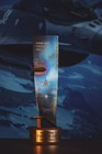 F16 Titanium Engine Blade  Fighting Falcon Jet Art  Usaf Aviation Decor