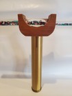 Vtg Brass   Wood Kaleidoscope 8  Metal Tube Wood Slide W Glittering Space Tube 