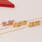 Custom Bubble Letters Name Necklace Jewelry Birthday Gift Stainless Steel Chain