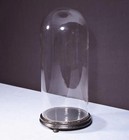 19  Tall Antique Round French Blown Glass Dome Display Case