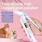 Electric Rechargeable Dog   Cat Nail Clipper Trimmer And Grinder With Led Light