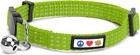 Reflective Green Cat Collar With Safety Buckle And Removable Bell For Kitten    