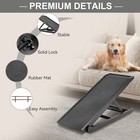 Foldable Anti-slip Rubber Mat Pet Ramps Dog Stairs Wider Adjustable 5 Height