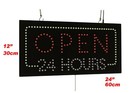 Open 24 Hours Sign Neon Sign Led Open Sign Store Sign Business Sign Window Sign