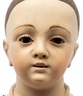 Antique 19th C Wooden Statue Santos Cage Doll Child Christ  Glass Eyes  55cm 21 