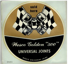 Wesco Golden 500 Universal Joints Sold Here Vtg 60 s 8  Water Slide Decals   X2
