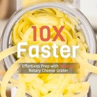 5-in-1 Rotary Cheese Grater Hand Crank Vegetable Slicer 5 Blades White