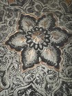 Vintage Turkish Turkey Hand Etched Copper Silver Floral 7-3 4    Plate