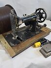 Antique Western Electric  Wilcox   Gibbs Sewing Machine W foot Pedal Exotic Case
