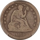 1859-o Seated Liberty Quarter - Pcgs G-04