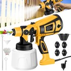 1000w Cordless High Pressure 1400ml Paint Sprayer Electric Spray Gun W 4 Nozzles