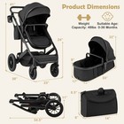 3-in-1 Newborn Stroller Folding Convertible High Landscape Toddler Stroller