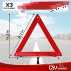 Dsv Standard Warning Triangles  Reflective Triangles With Reinforced Cross    