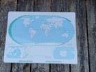 Rand Mcnally 17x22 World Outline Map Laminated Markable Double Sided Vintage