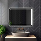 Led Lighted Wall Mounted Rectangle Frameless Bathroom Makeup Mirror