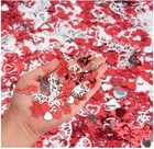 Red Silver Heart Confetti Glittersmix Heart Love Table Scatter Confetti For V   