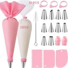 40 Pcs Cake Decorating Kit Icing Piping Nozzles Pastry Tips Cake Tools