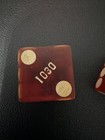 Vintage Red Bakelite Dice Lot Of 3  Cherry Translucent Retro