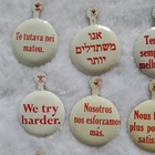 Vintage 1960 s Avis  we Try Harder  Fold Over Tab Pin Buttons Lot Of 16 Unique