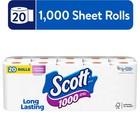 2 Packs Scott 1000 Toilet Paper  20 Rolls  1 000 Sheets Per Roll Free Shipping