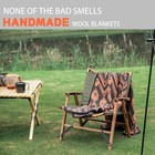 Merino Wool Blanket - 4 Lbs Warm  Thick  Washable  Large 87  X63  Throw Outdoors