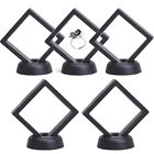 10x 3d Floating Frame Clear Film Jewelry Storage Box Coin Display Case Stand