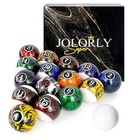 Pool Balls Billiard Set     2-1 4  Regulation Size  6 Oz Black Marble Swirl