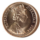 2004 Gibraltar 1 Penny Coin Commemorative Barbary Macaque Monkey Animal Wildlife