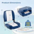 2-pack Folding Boat Seats W  Thick Sponge Padding Fixing Bolts Hinges