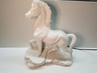 Beautiful Vintage Mid-century White Horse Tv Lamp Excellent 