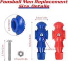 26 Pcs Foosball Replacement Players Foosball Table Parts Set With Screws  0 6   
