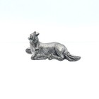 Vintage Pewter Unicorn Horse Miniature Figurine Laying Down Made In Usa