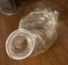 Vintage Whiskey Flask Ladies Hand Palm Bottle 5 5x 2 5    Rare Glass Cork Top
