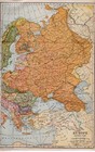 Eastern Europe Antique Map Russia Poland Balkans Black Sea 1920s Atlas