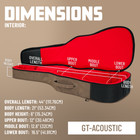 Gator Cases Transit Series Acoustic Guitar Gig Bag  Grey Exterior