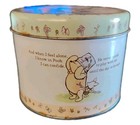 Vintage Disney Classic Winnie The Pooh Piglet Metal Tin Container Storage Box