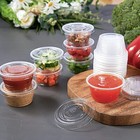 2 Oz Plastic Clear Disposable Portion Cups Sauce Souffle Cup With Lids Bpa Free