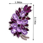 Vintage Purple Austrian Flower Leaf Bouquet Clusters Large Big Brooch Pin For   