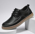 Men s Leather Dress Shoes Round Toe Lace Up Loafers Brogue Oxford Formal Retro