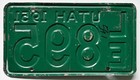 1951 Utah License Plate
