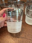 Vintage Art Deco Macbeth Evans Glass Frosted Textured Cocktail Glasses Set Of 8