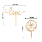 2 Natural Wooden Mr   Mrs And Love Wedding Cake Toppers Party Events Decorations