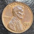 1982-d Lincoln Memorial Penny Off Center double Struck Large Date 3 7 Grams