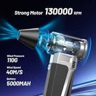 130000rpm Cordless Air Duster Compressed Air Blower Computer Cleaning Cleaner Us