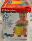 Vintage Fisher Price Baby   s First Blocks Shape Sorter Complete 12 Blocks   Box