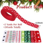 Christmas Ribbon  24 Yards 0 4  Grosgrain Ribbons Xmas 0 4   Multicolor