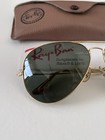 Vintage Bausch   Lomb Ray-ban Usa 62mm Aviator Sunglasses G-15 Glass Lenses