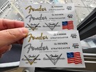 2sets Fender Stratocaster Custom Shop V Guitar Vinyl Uv Headstock Decals Sticker