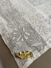 Vintage Gleneaton Irish Linen Hand Embroidered Needle Lace Wedding Handkerchief