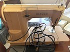 Vintage Singer 301a Sewing Machine Two-tone W case Pedal Attachments Works 